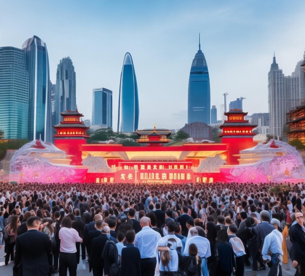 宁波国际商贸城，annual events showcase China’s economic growth